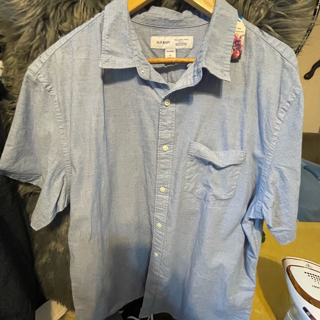 Old Navy Men's Light Blue Casual Shirt